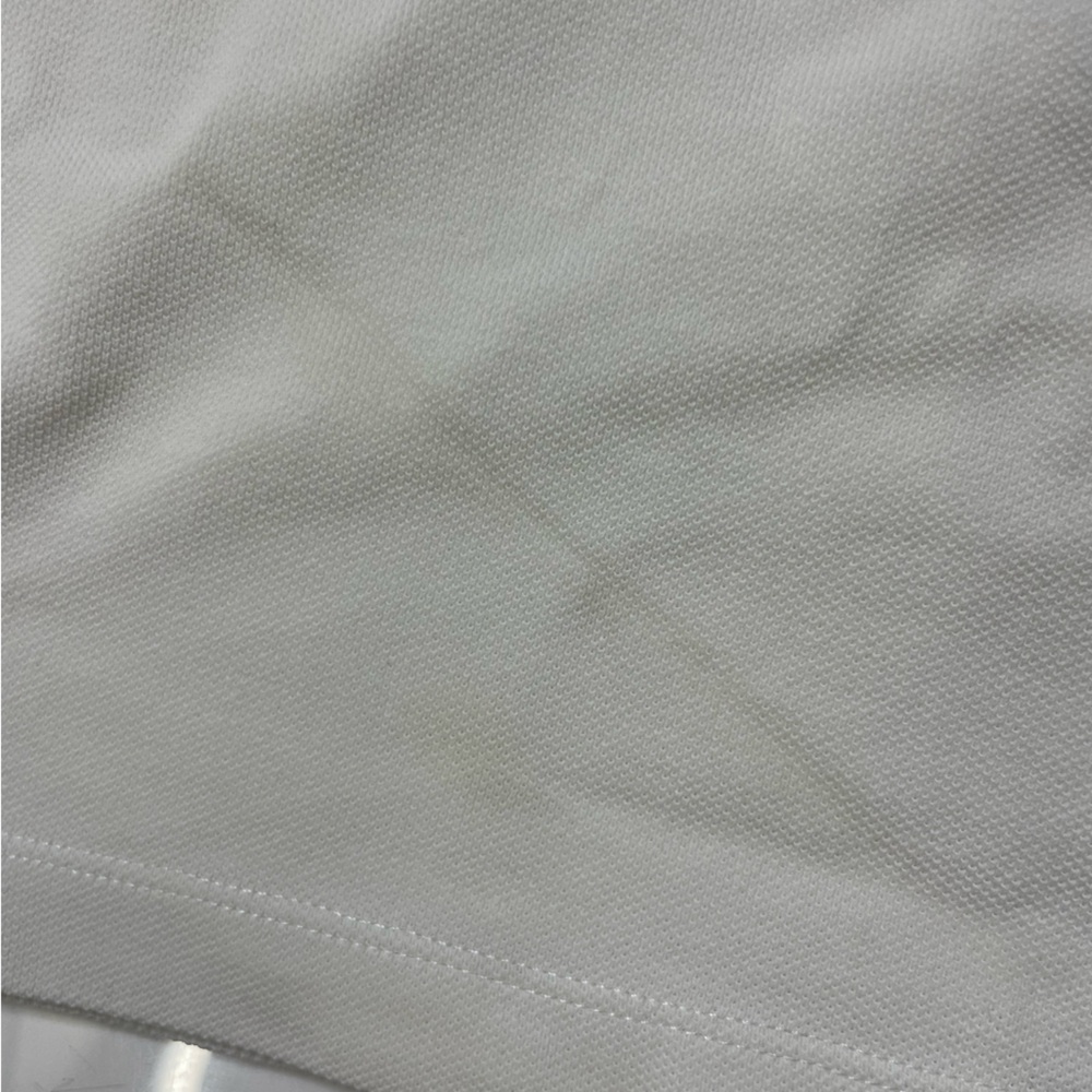 Moncler White Polo Shirt with Black and Red Logo - Picture 3 of 10